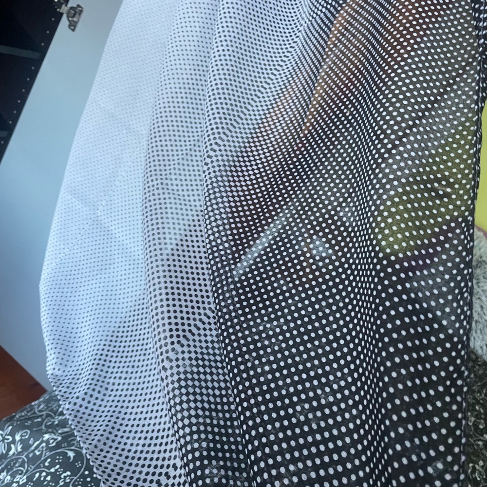 Extra large Black and White patterned scarf